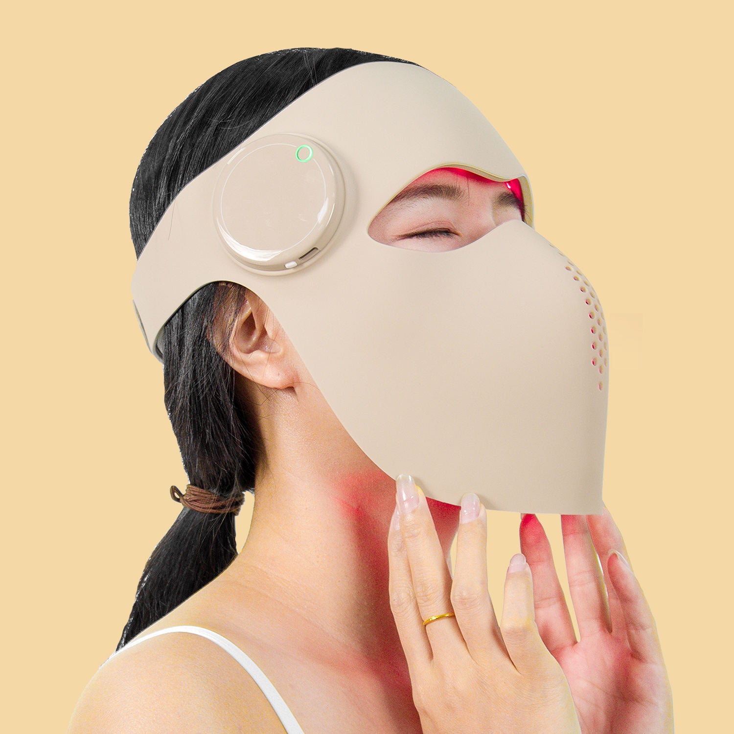 Máscara LED Facial LuminaBody Fototerapia clínica. Na sua rotina. Sem sair de casa.