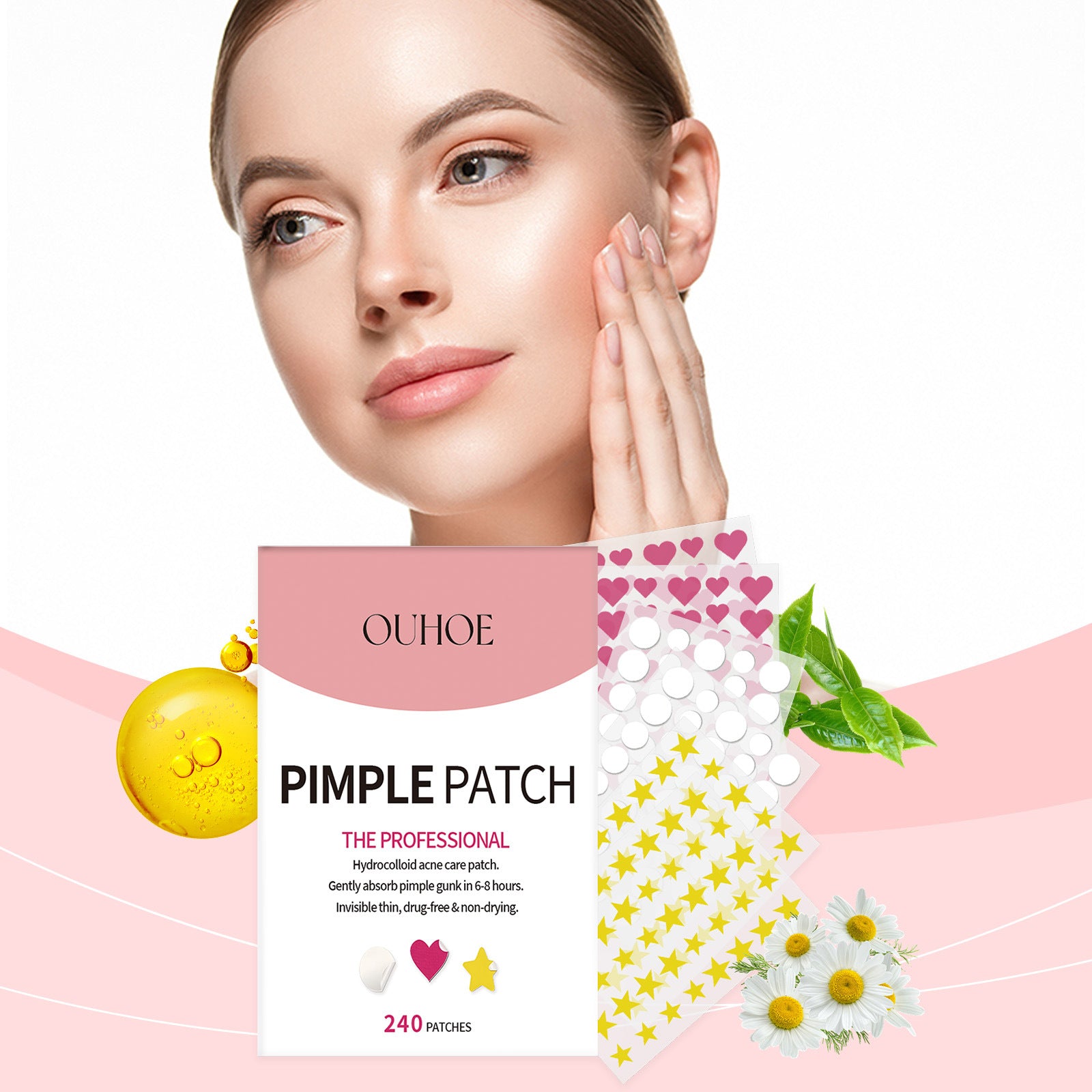 Patches de Tratamento para Acne | Limpeza e Reparo Facial
