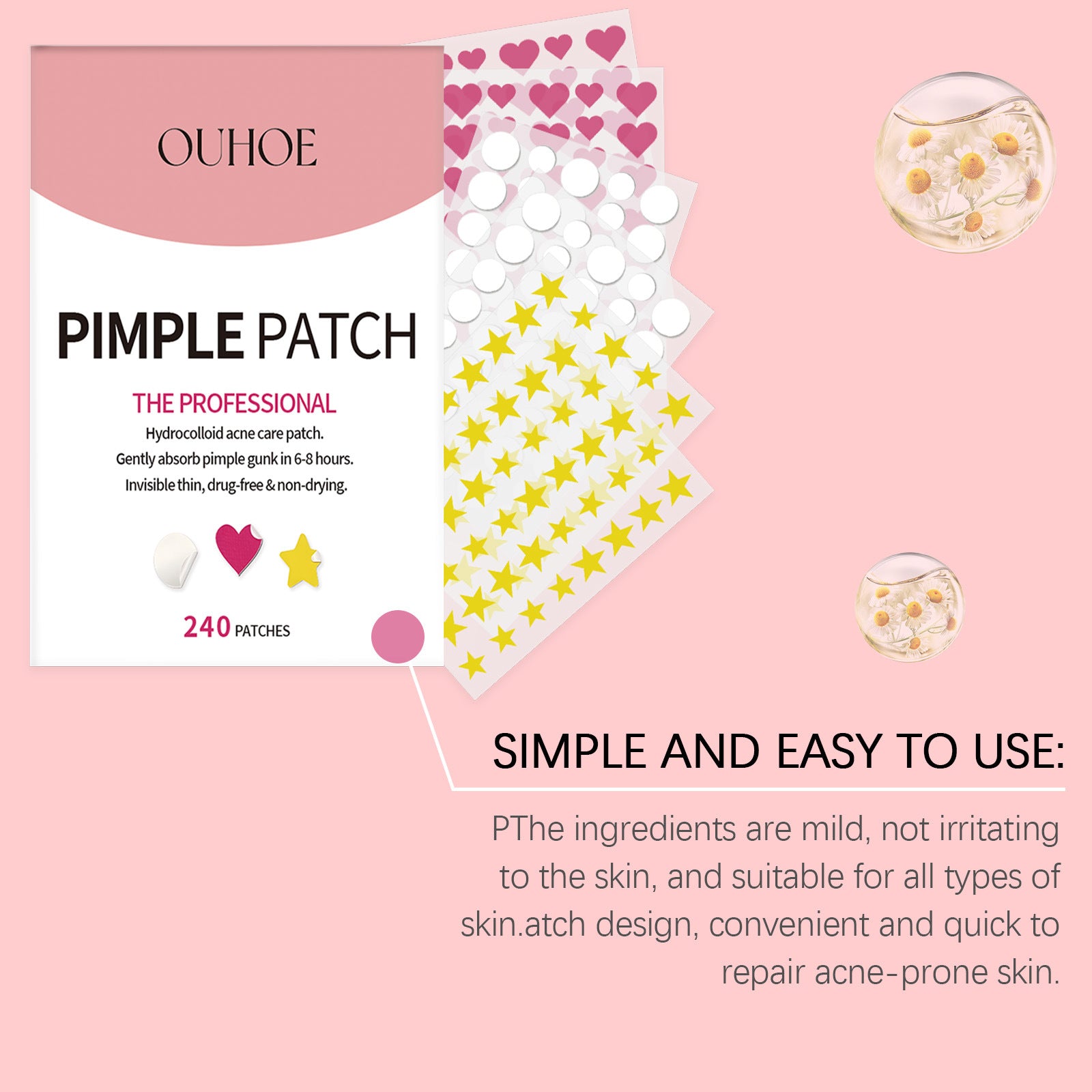 Patches de Tratamento para Acne | Limpeza e Reparo Facial